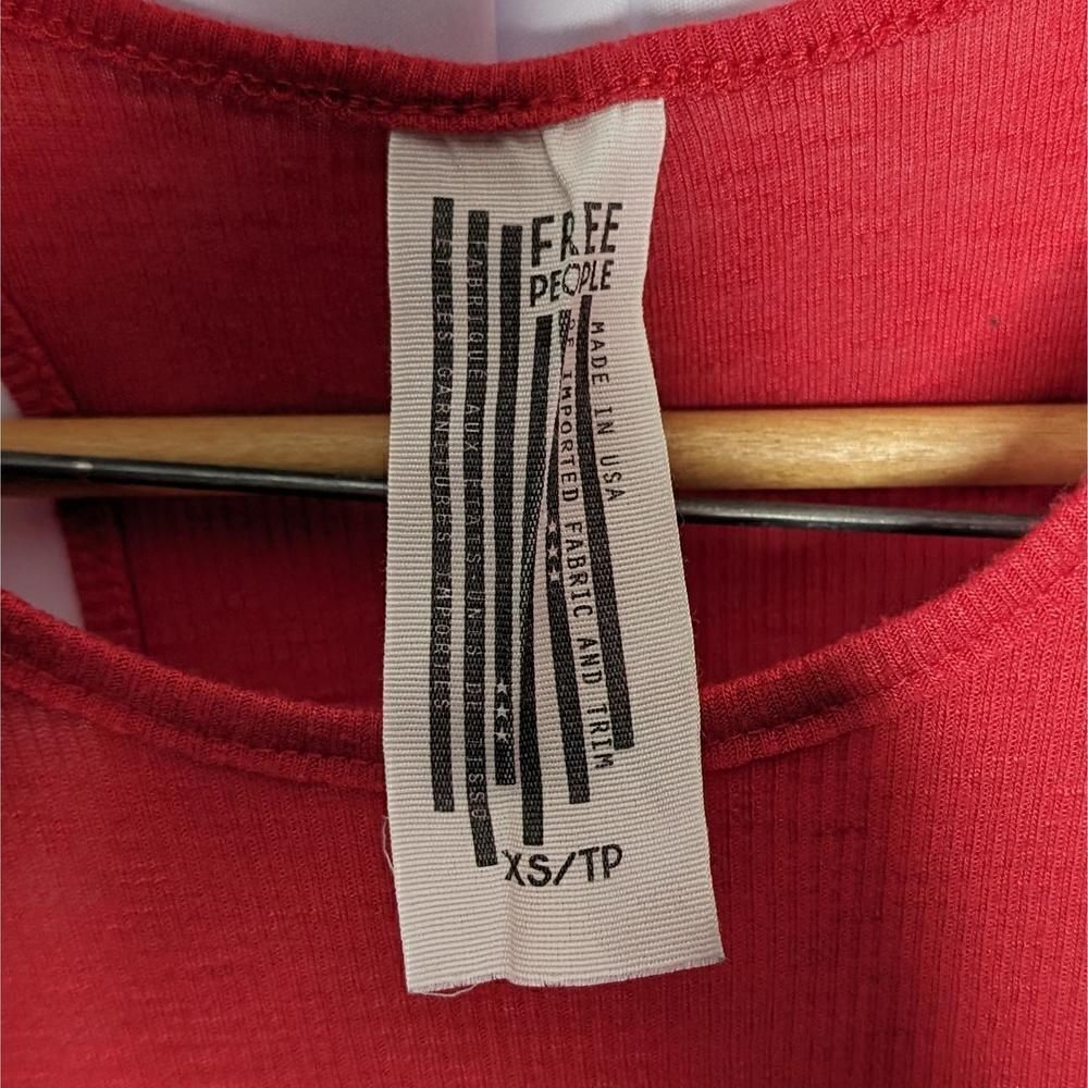 Free People Scoop Neck Tank Top Red Size XS - Picture 4 of 6